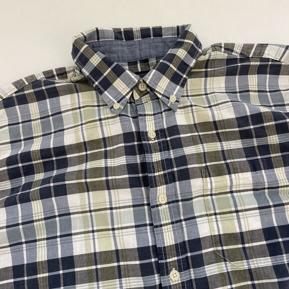 VINTAGE Pendleton Shirt Plaid Mens Size‎ Large Short Sleeve Preppy Business - Picture 2 of 10